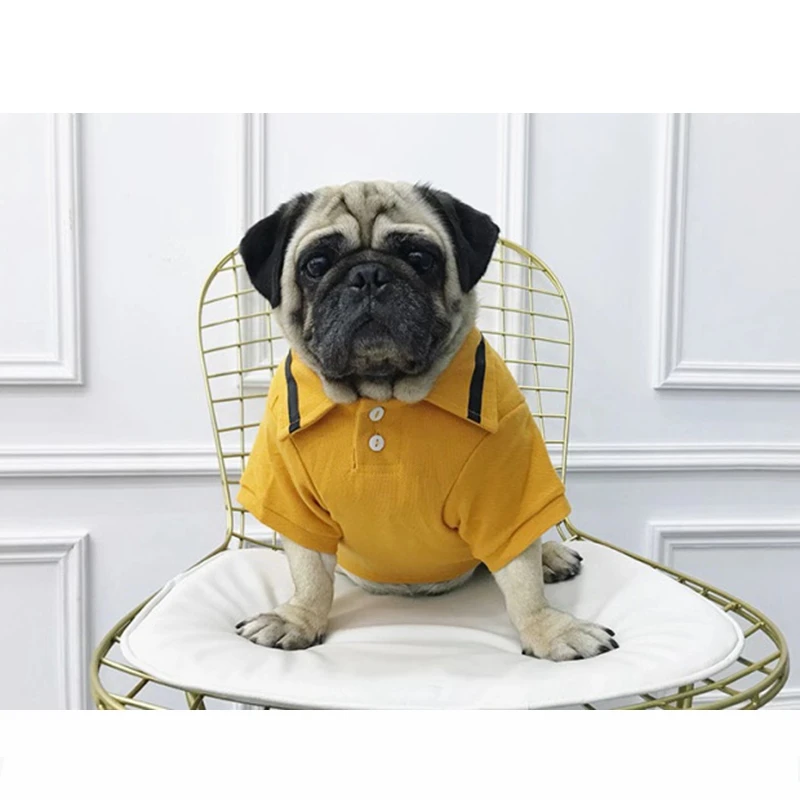 Fashion French Bulldog Summer POLO Shirt T-shirt Vest Coat Pet Dog Clothes Small Medium Dogs Teddy Chihuahua Pug Sweater KLC17