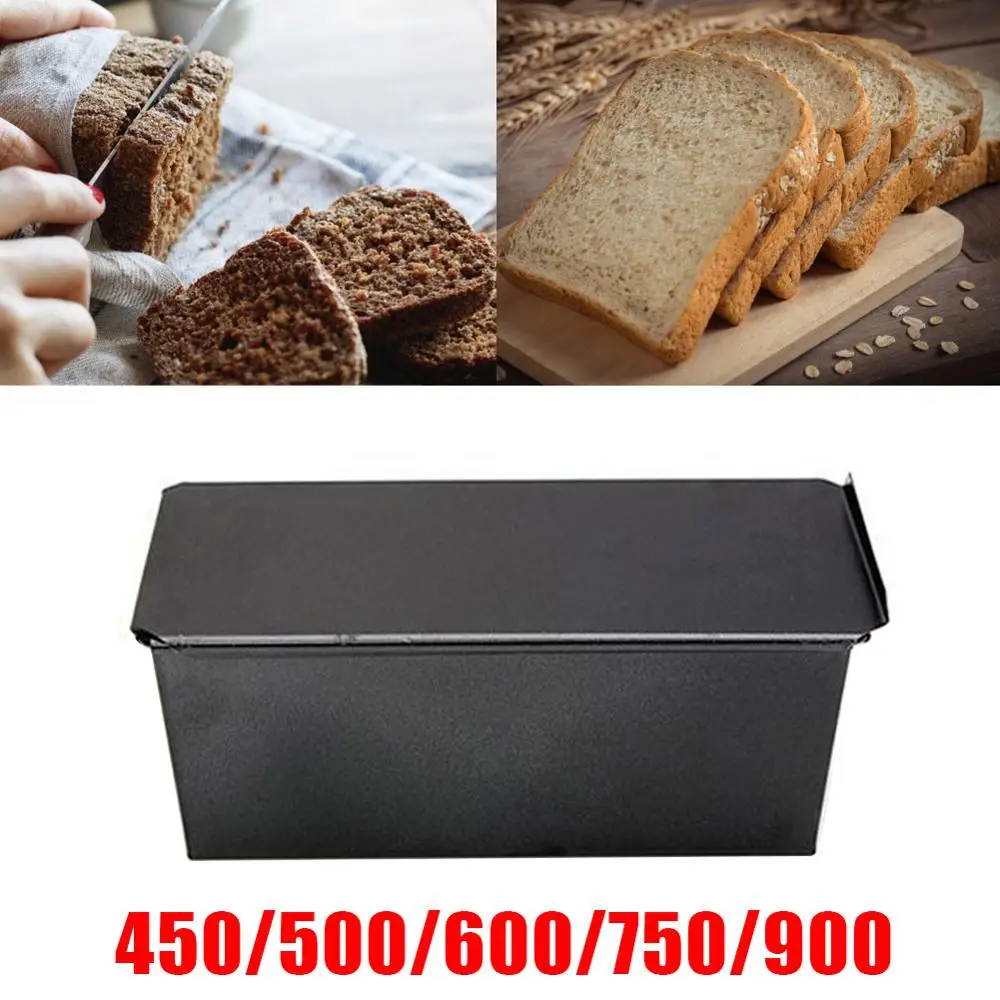 Non Stick Bread Loaf Meatloaf Pan With Lid Iron Toast Cake Mold Kitchen