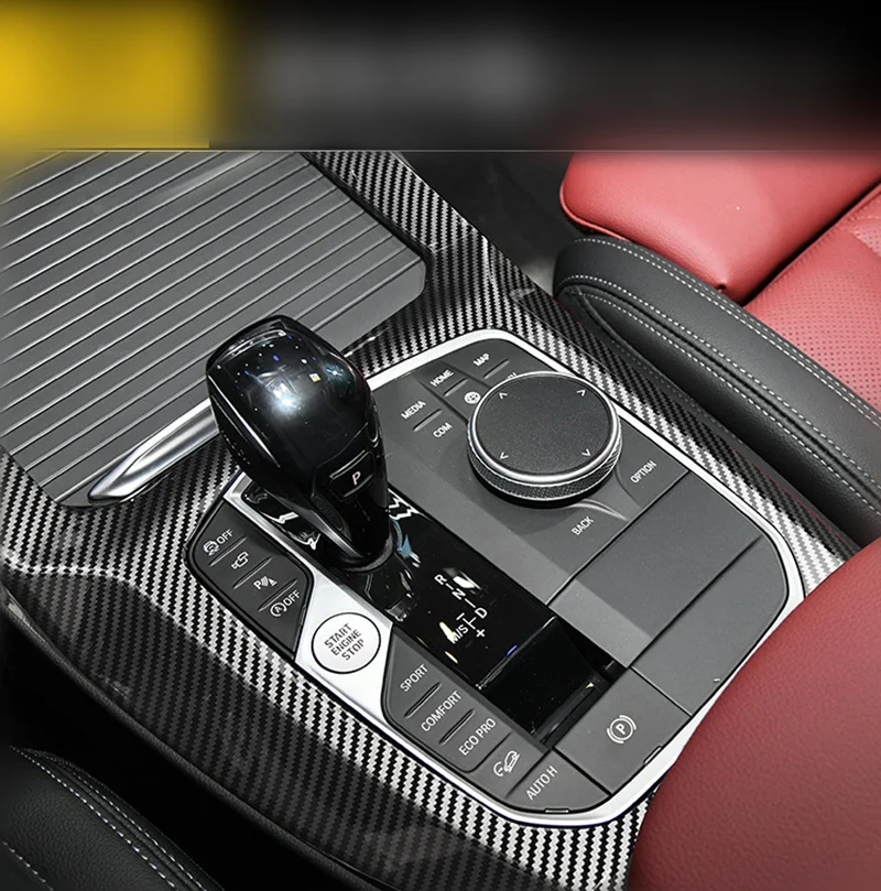 

Для BMW X3 2022 G01 X4 G02 IX3 G08 M Sport ABS углеродное волокно коробка передач Панель отделка крышка автомобильные аксессуары