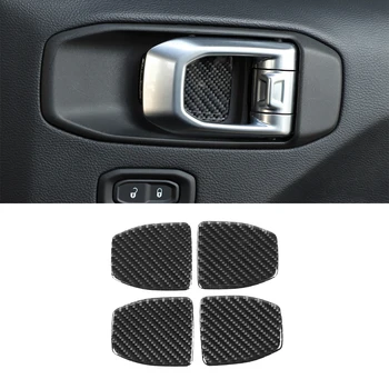 

Auto Sticker For Jeep Wrangler JL 2018 2019 Gladiator JT 2020 Door Bowl Decoration Cover Trim Carbon Fiber Car Accessories