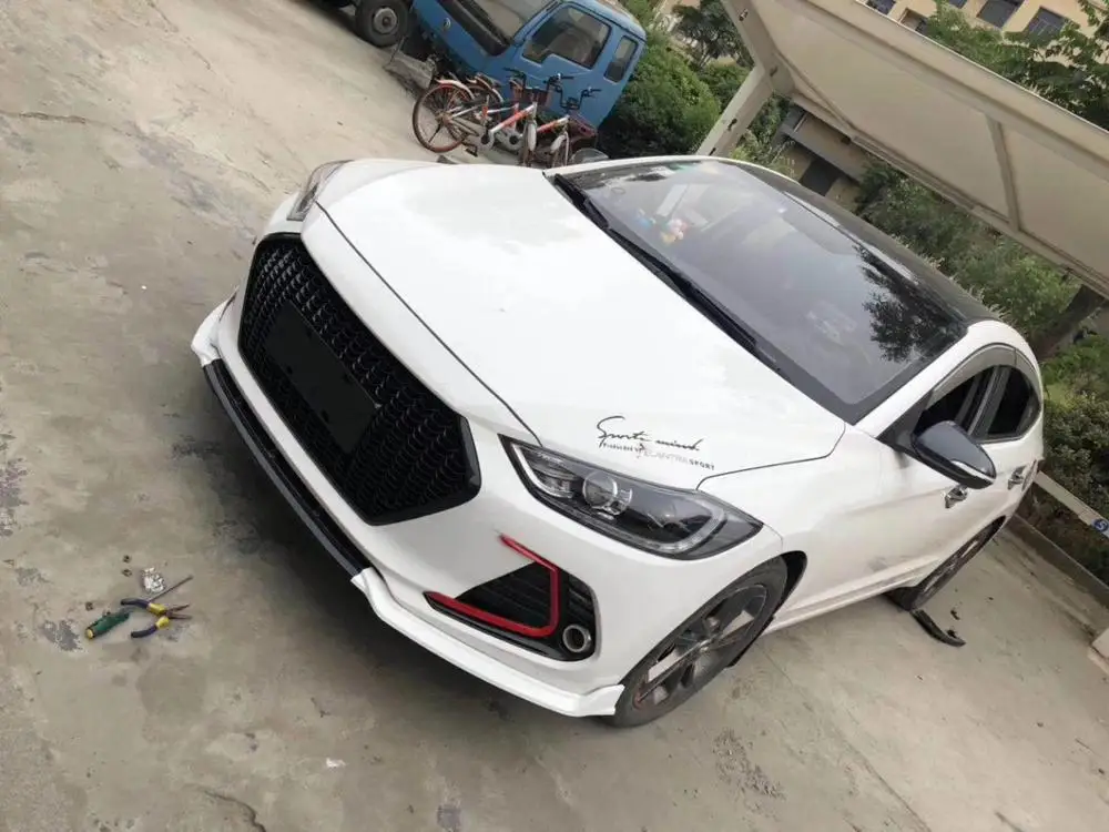 Для hyundai Elantra Body kit спойлер- Elantra BCC ABS задний спойлер передний бампер диффузор защитные бамперы