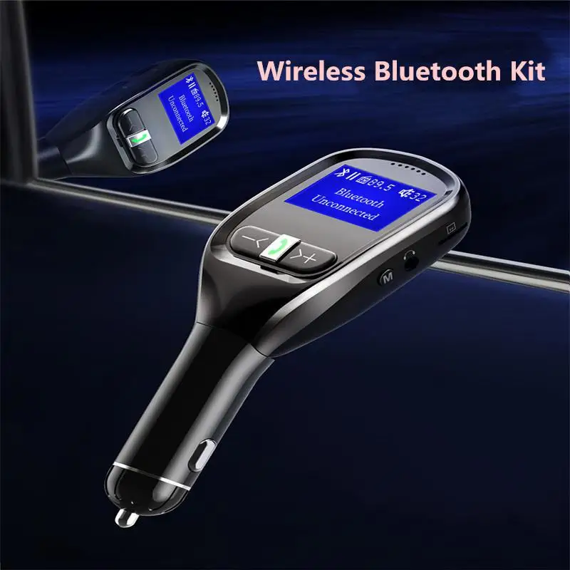 Универсальный Флип беспроводной Bluetooth Автомобильный MP3-плеер ЖК-дисплей автомобильные звонки через гарнитуру автомобильный Bluetooth fm-передатчик с USB зарядным устройством