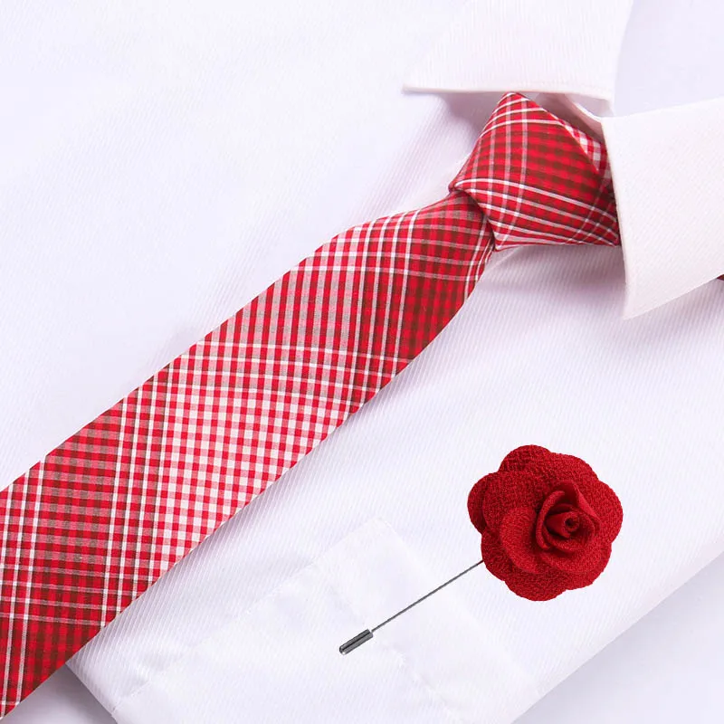 

Classic 6cm Casual Slim Cotton Tie white black striped Plaid Linen Necktie For Men Business Wedding Party Neck Ties Accessories