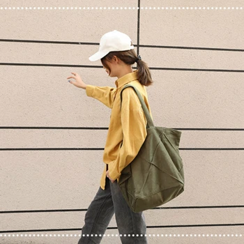 

Free shipping 2020 new simple fashion design large capacity female bag canvas bag large bag female bag shoulder bag handbag