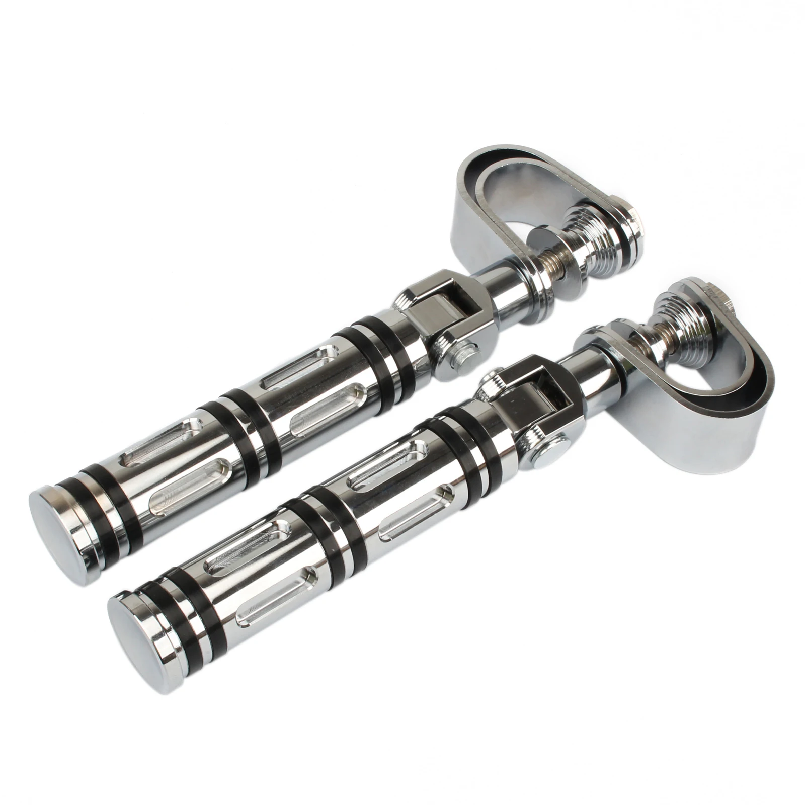 

1-1 1/4" 1 Pair Motorcycle Highway Footrest Mount Foot Pegs Clamp Engine Crash Bar Engine Guard For Harley Chopper Bobber Custom
