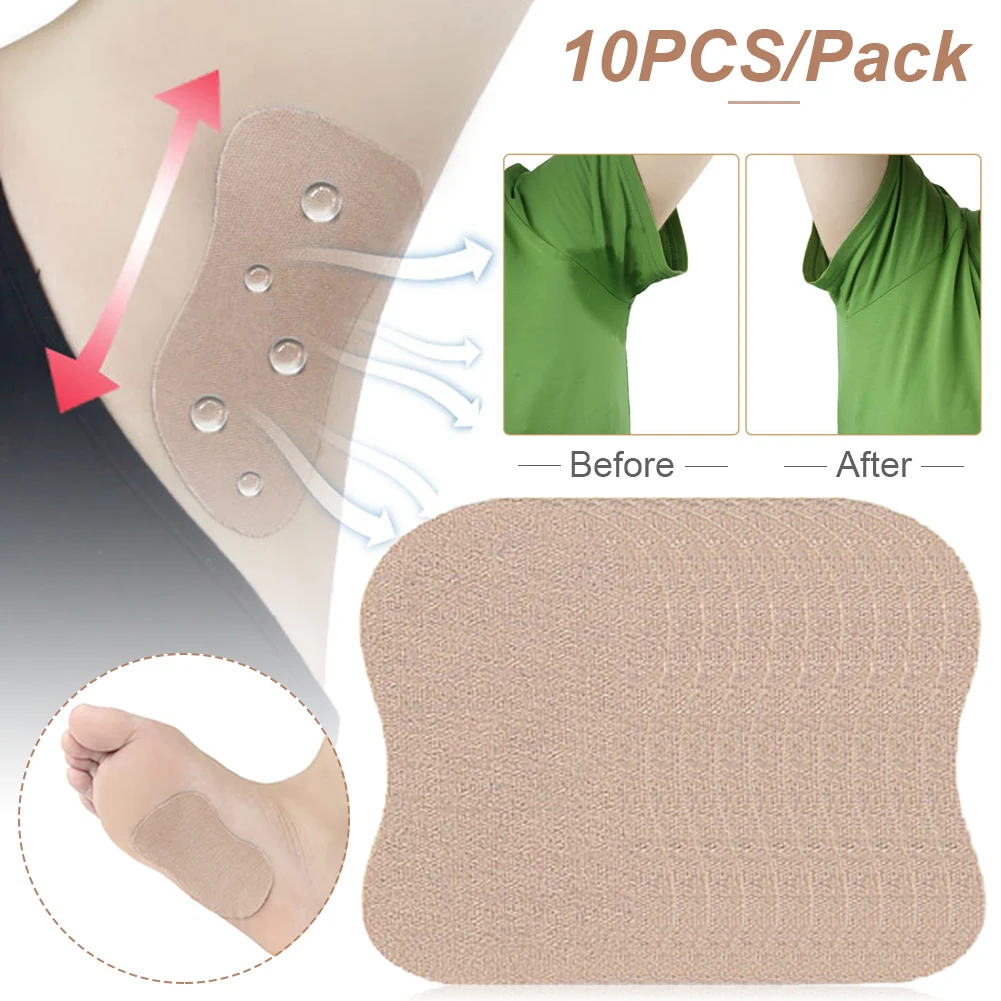 

10Pcs Underarm Sweat Pads Cotton Sweat Block Pad Invisible Armpit Sweat Pads Disposable Shields Sweat Guard Protector