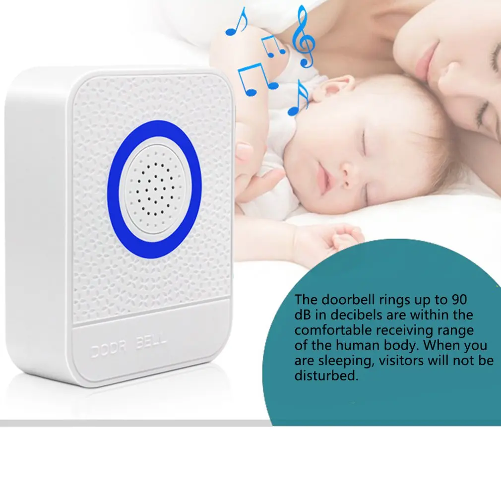 

Wireless Home Office Doorbell 38 Tunes Digital Remote Control Door Bell Doorbell