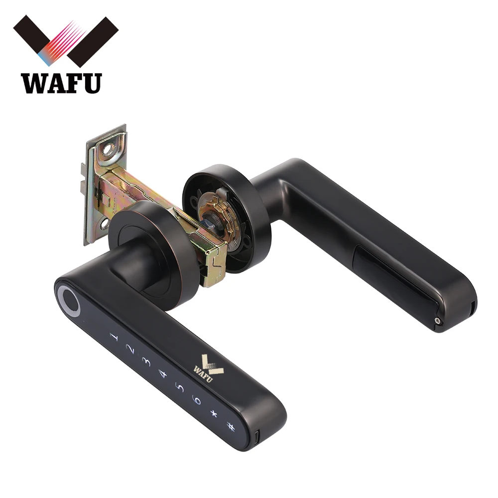 WAFU BT Enabled Fingerprint Touchscreen Smart Lock Keyless Entry Secure Finger ID Works with iOS & Android APP Control Security |