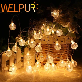 

Holiday Light Chain Ball LED String Lighting 10M 20M 220v Lamp Bulb Light String Waterproof Outdoor Wedding Christmas Led String
