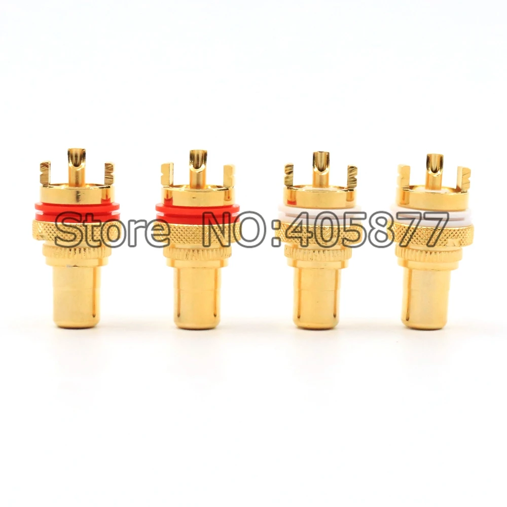 

HIGH PERFOMACNE GOLD PLATE RCA FEMALE CONNECTOR CHASSIS SOCKETS RCA Socket