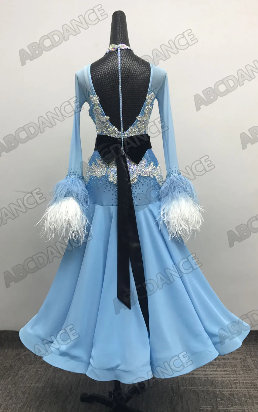 Ballroom-dance-dress-light-blue-Feathers-Standard-dancewear-for-competion-ballroom-gown-dancing-Dress-ABCDance (1)