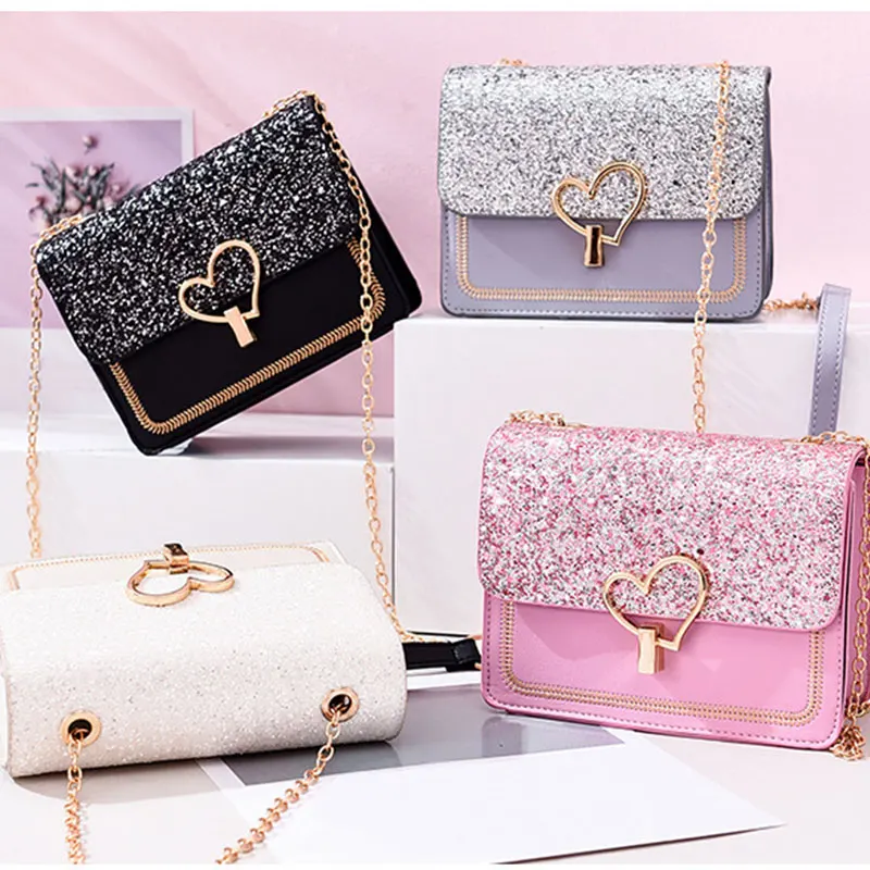Купить Новые Blingbling сумки через плечо для женщин Корейская милая сумка с клапаном модная | Сумки с ручками (4000162020178)
