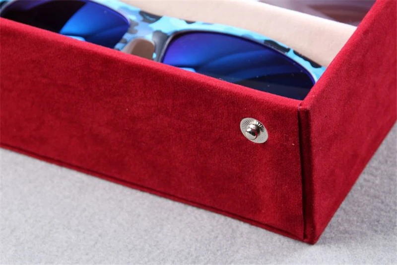 8 сеток чехол для хранения очков Солнцезащитные очки для хранения дисплей Сетка Стенд Чехол коробка держатель очки Органайзер