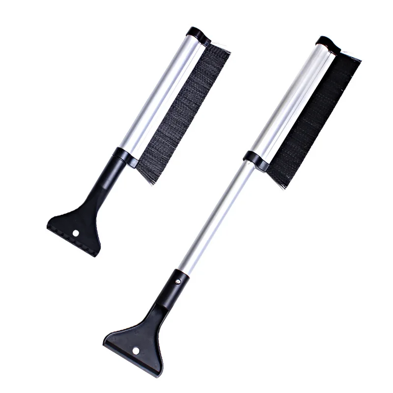 

Telescopic Snow Brush Multifunctional Snow Shovel Vehicle Stiff Bristle Brush Aluminum Alloy Boxed Ice Removal for Winter