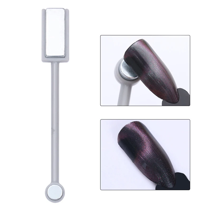 Магнитный лак для ногтей с эффектом «кошачий глаз» голографический Хамелеон Блестящий лак для маникюра Лак для ногтей черная основа - Цвет: Magnetic Stick 2