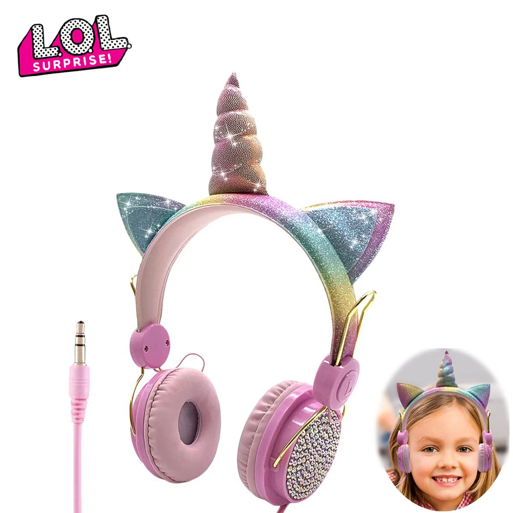 Оригинальные проводные наушники LOL Surprise Doll милые единороги музыкальные