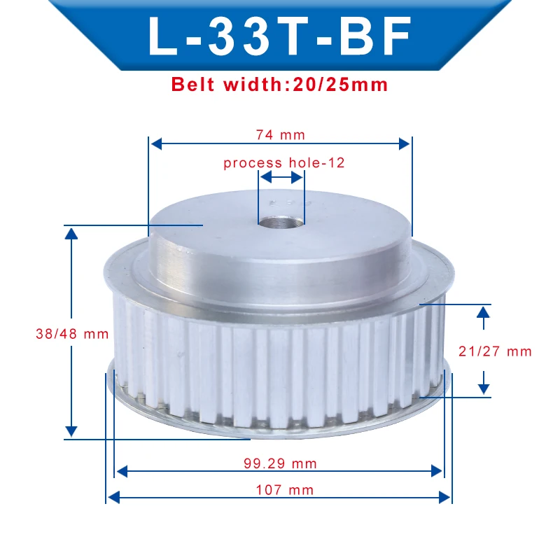polia de aluminio para roda com buraco mm correia dentada em 01