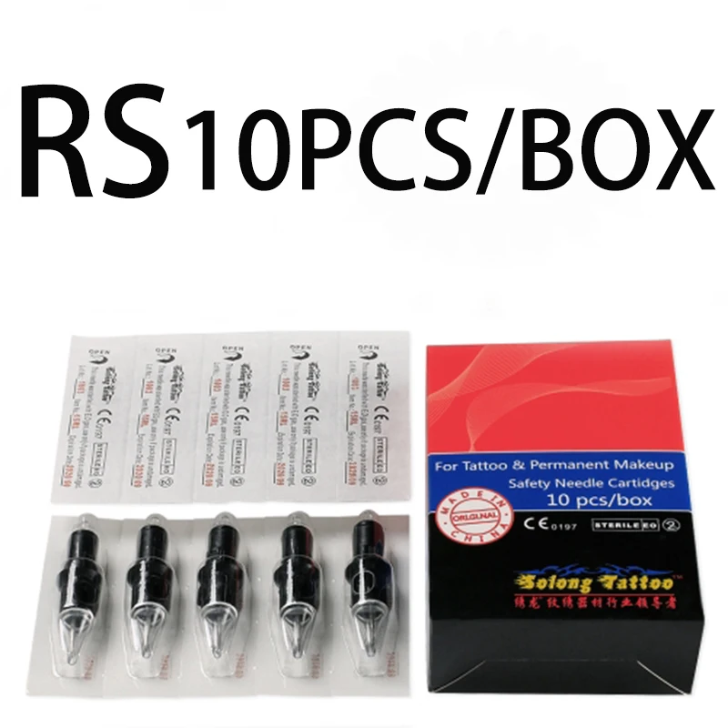 

10pcs Solong Tattoo Needles 3RS 4RS 5RS 7RS 8RS 9RS 11RS 13RS 14RS 15RS microblading needles agujas for micro needling pen