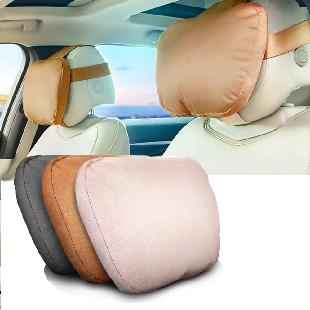 Soft Car Front Seat Neck Head Pillow &Throw Pillow Back Cushion Set For Maserati 