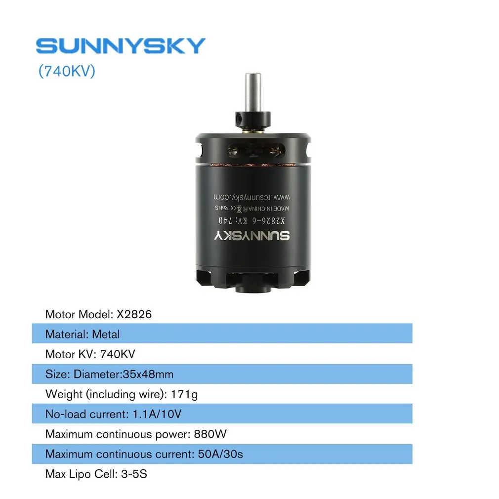 SUNNYSKY X2826 740KV 1080KV бесщеточный двигатель с фиксированным крылом для многоосевой воздушной радиоуправляемой модели бесщеточного двигателя самолета