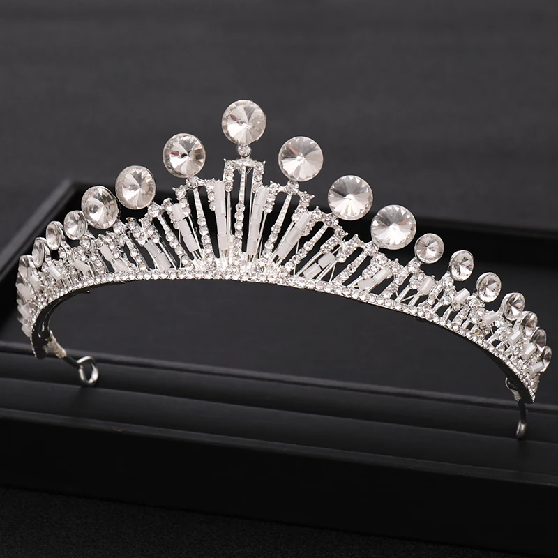 Trendy Bride Crown Baroque Rhinestone Crystal Crown Wedding Hair Accessories Princess Hair Accessories Queen Wedding Crown