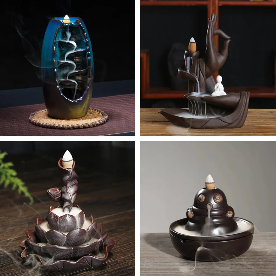 24 вида креативный рефлюксовый держатель для благовоний водопад курильница