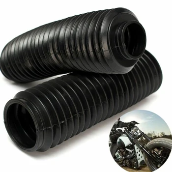 

2pcs/Set 230mm Black Motorcycle Motorbikes Fork Rubber Boots Gaiters Dust Covers