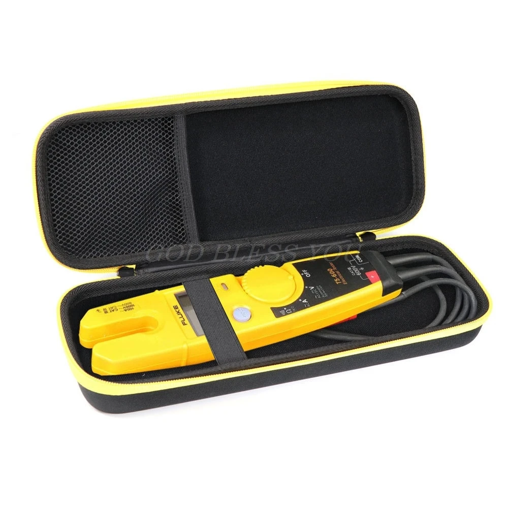 

EVA Hard Bag Travel Protective Carrying Storage Cover Box Case Carry Soft Use For Clamp Meter Fluke T5-1000 T5-600
