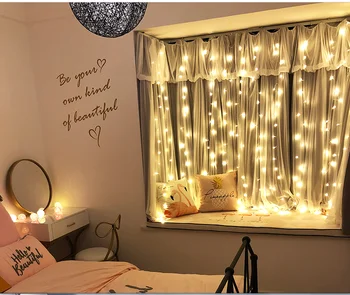 

3Mx3M 300 LED USB Led Curtain Light Copper Wire LED String Curtain Lights Wedding Xmas Decorative Light With Remote Control