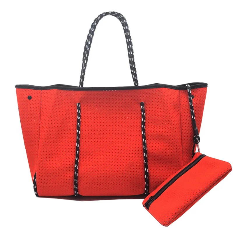 Женская сумка тоут из неопрена большой светильник для покупок 2020|Сумки с ручками|