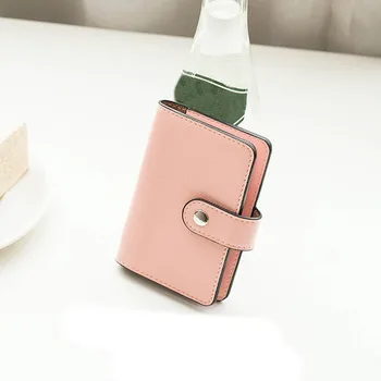 

Ladies Multi Card Holder Large Capacity Small Card Holder Card Case Leather Bank Credit Cards 2020 Candy Color Short Пакет карт