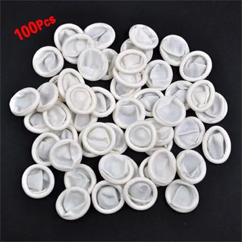 

100pcs/lot Disposable Anti Static Nail Art Latex Rubber Finger Cots Protector Work Gloves Finger Sleeve Eyebrow Extension Gloves