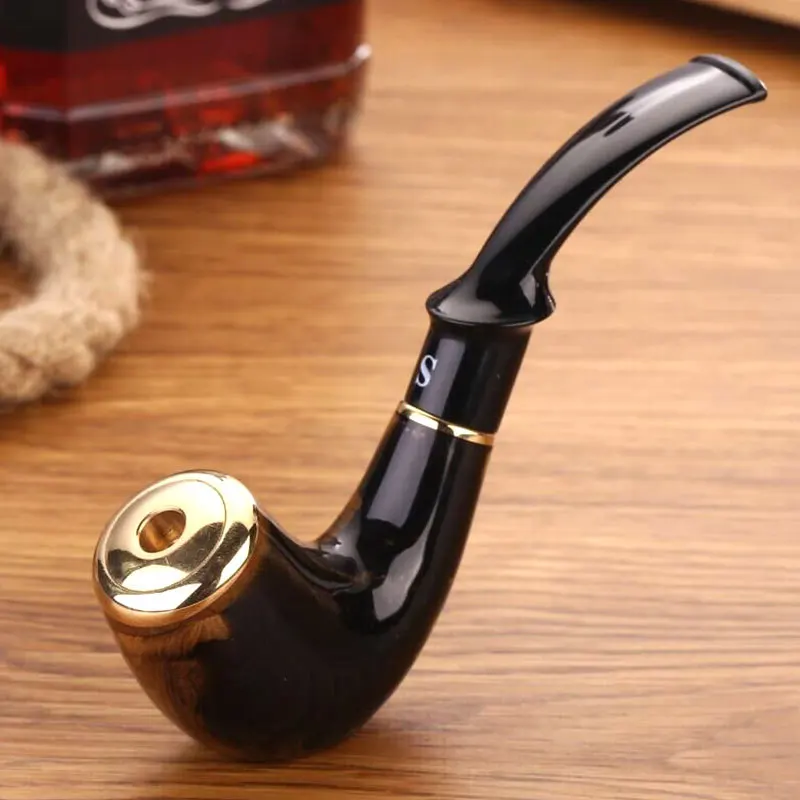 Черное дерево трубка из морской ивы акриловое черное ручная работа фильтрация