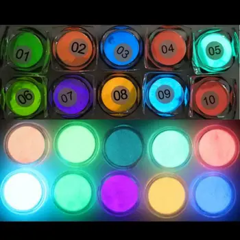 

10 Colors Luminous Powder Resin Pigment Set Dye UV Resin Epoxy DIY Making Jewelry Crafts Crystal Epoxy Material Glowing Powders