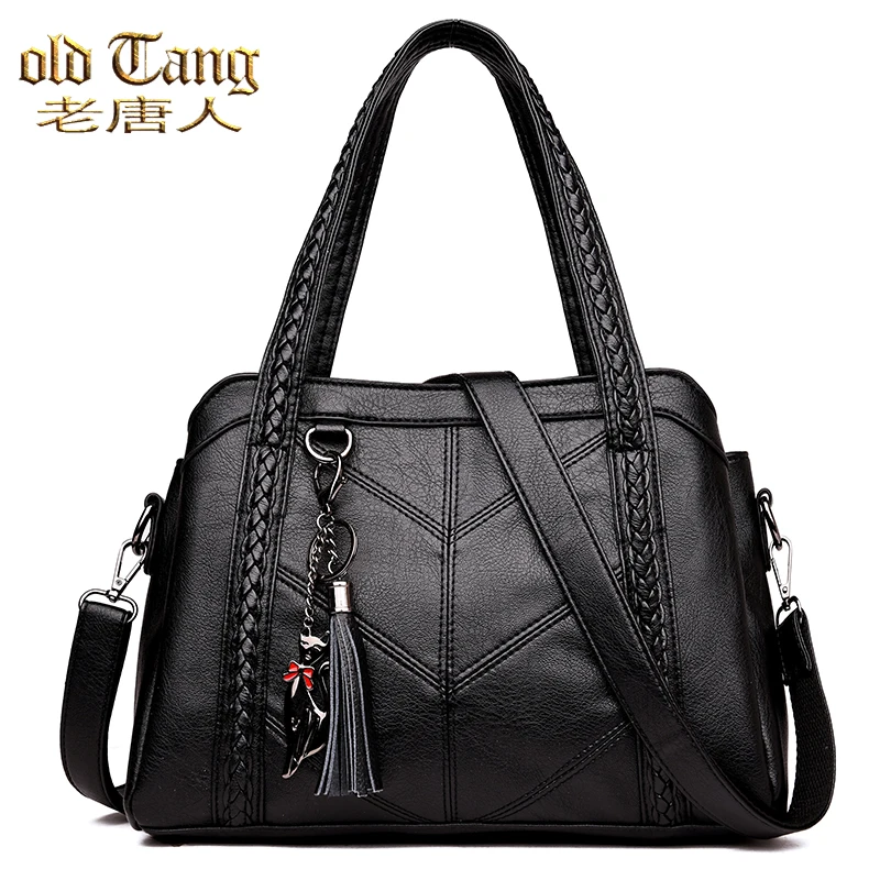 

OLD TANG Tote Handbag Luxury PU Leather Shoulder Bags for Women 2020 Large Capacity Patchwork Handbags Women Bags CrossBody Bag