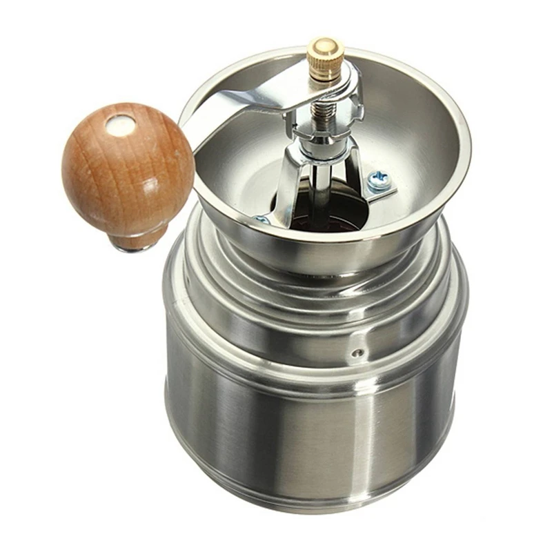 

Stainless Steel Manual Spice Bean Coffee Grinder Burr Grinder Mill with Ceramic Core