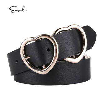 

Earnda New Sweetheart Buckle With Adjustable Ladies Luxury Brand Cute Heart-shaped Thin Belt High Quality Punk Belts