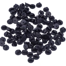 50 pçs colorido pvc borracha pino backs borboleta embreagem backings pino keepers substituição para broche jóias