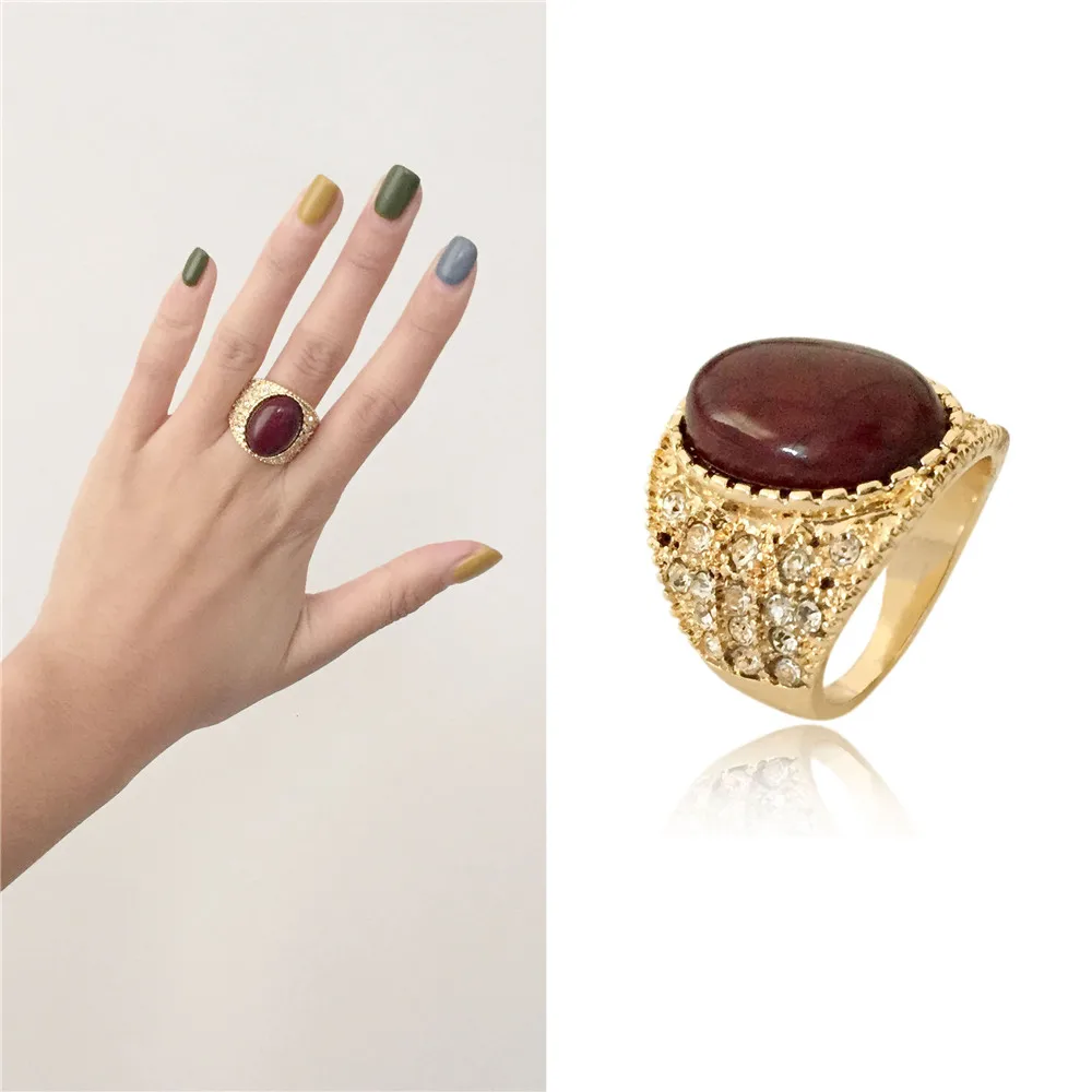 Buy Rhea Vertex Marble Turquoise Stone Ring Online