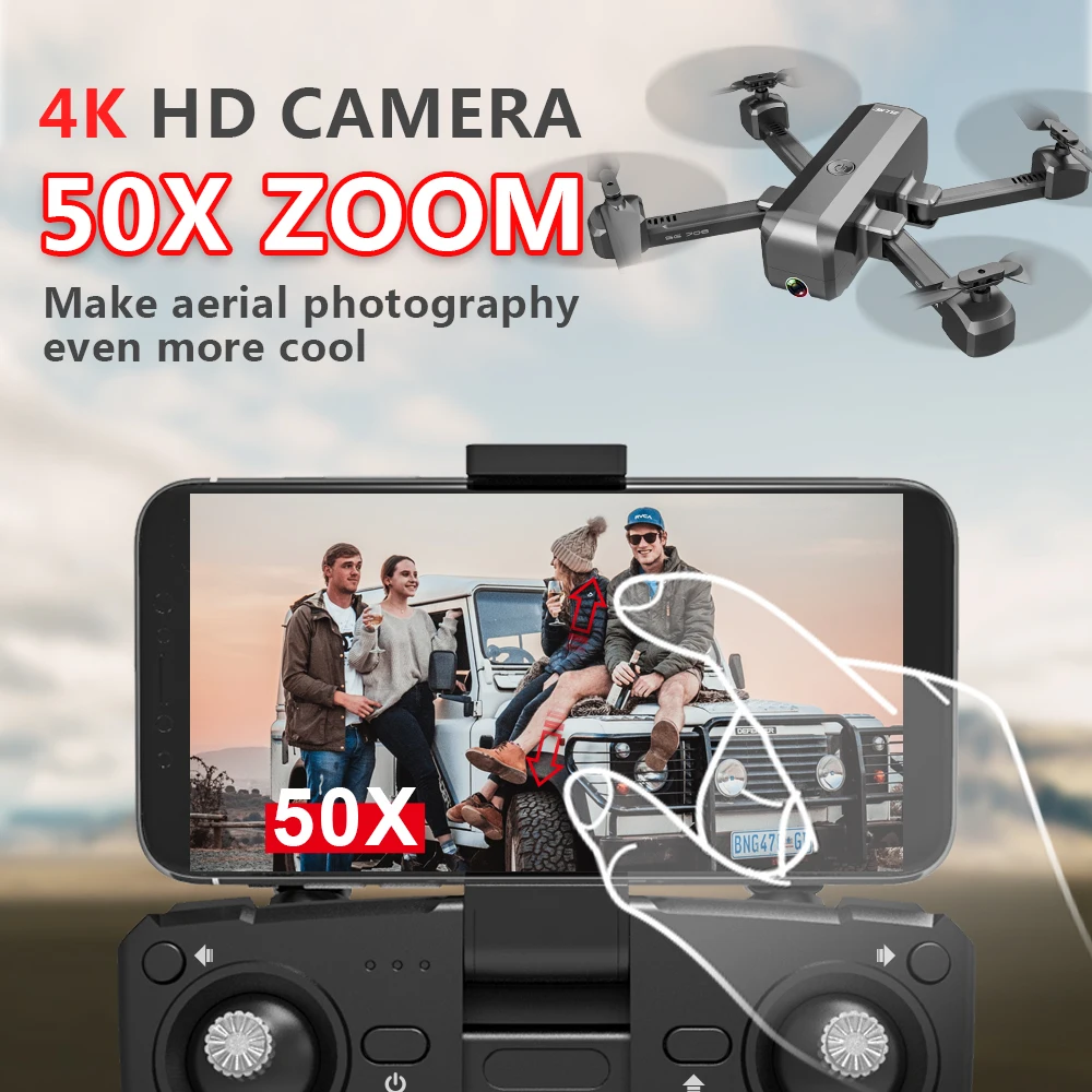 Дрон 4K HD Двойная камера Квадрокоптер с Wifi FPV 1080P 4K HD Двойная камера оптический поток селфи Дрон складной мини Дрон
