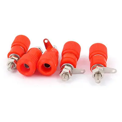 

5 Pcs Amplifier Terminal Binding Post Banana Plug Jack Panel Mount Connector