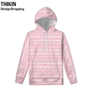 

Causal Pink Aztec Tribal Printing Girls Hoodie 2020 Fashion 3d Hooded Sweatshirt with Pocket Retro Style Unisex Hoodies Pullover