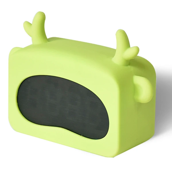 

Mini Led Digital Alarm Clock Led Display Voice Control Cute Animal Alarm Clock Desk Decor Adjustable Luminance Usb And Battery