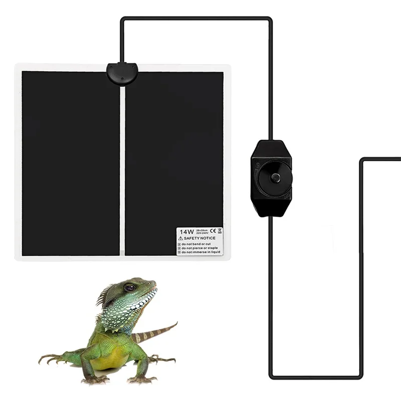 Terrarium Reptiles Heat Mat 5W/7W/14W/20W/45W Climbing Pet Heating Pads Reptile Electric Blanket Reptiles Supplies - Цвет: 14W US