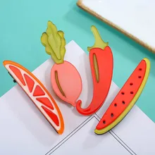 Новинка года; креативные стильные заколки для волос с фруктами и овощами; Детские простые аксессуары для волос; трапециевидная заколка для волос; Китайская одежда для девочек