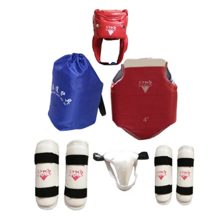 

A Generation of Fat Atak Adult Children Taekwondo Protective Gear Full Set Five-Piece Set Training Sport Ware Supplies