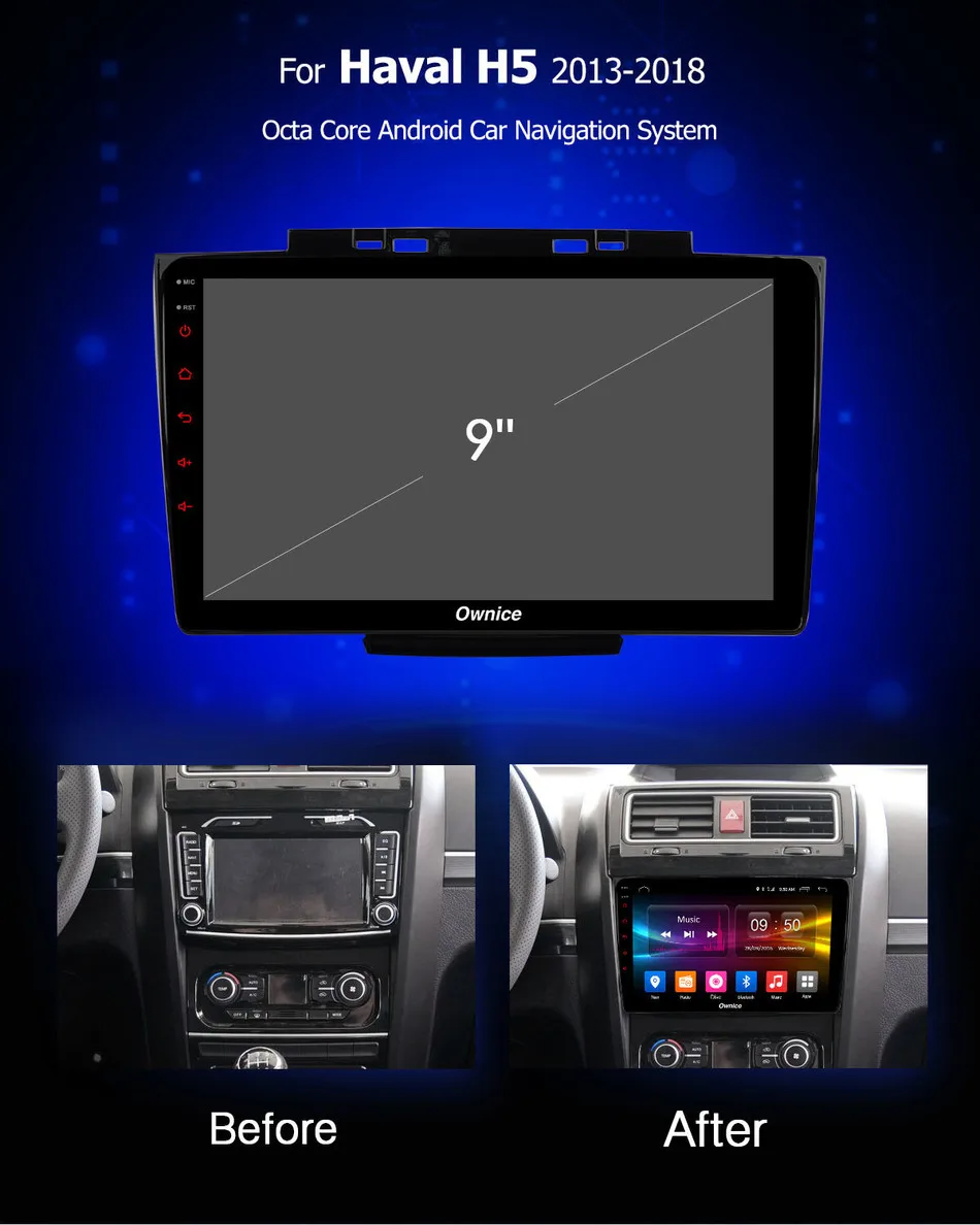 Ownice 4G Android 9,0 автомобильный dvd Great wall Haval Hover H3 H5 2013 автомобильный Радио gps навигация gps Мультимедиа Стерео DPS ips