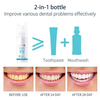 

Foam Toothpaste Deep Cleaning Teeth Whitening Stain Removal Refreshing Toothpaste SEP99