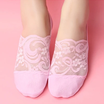 1/2/3/4/5 пар Для женщин ультратонкие прозрачные носки нейлоновые носки; обувь с блестящими стразами Стекло шелк Meias, носочки с кружевом блестящие эластичные короткие носки - Цвет: Style 2 Pink