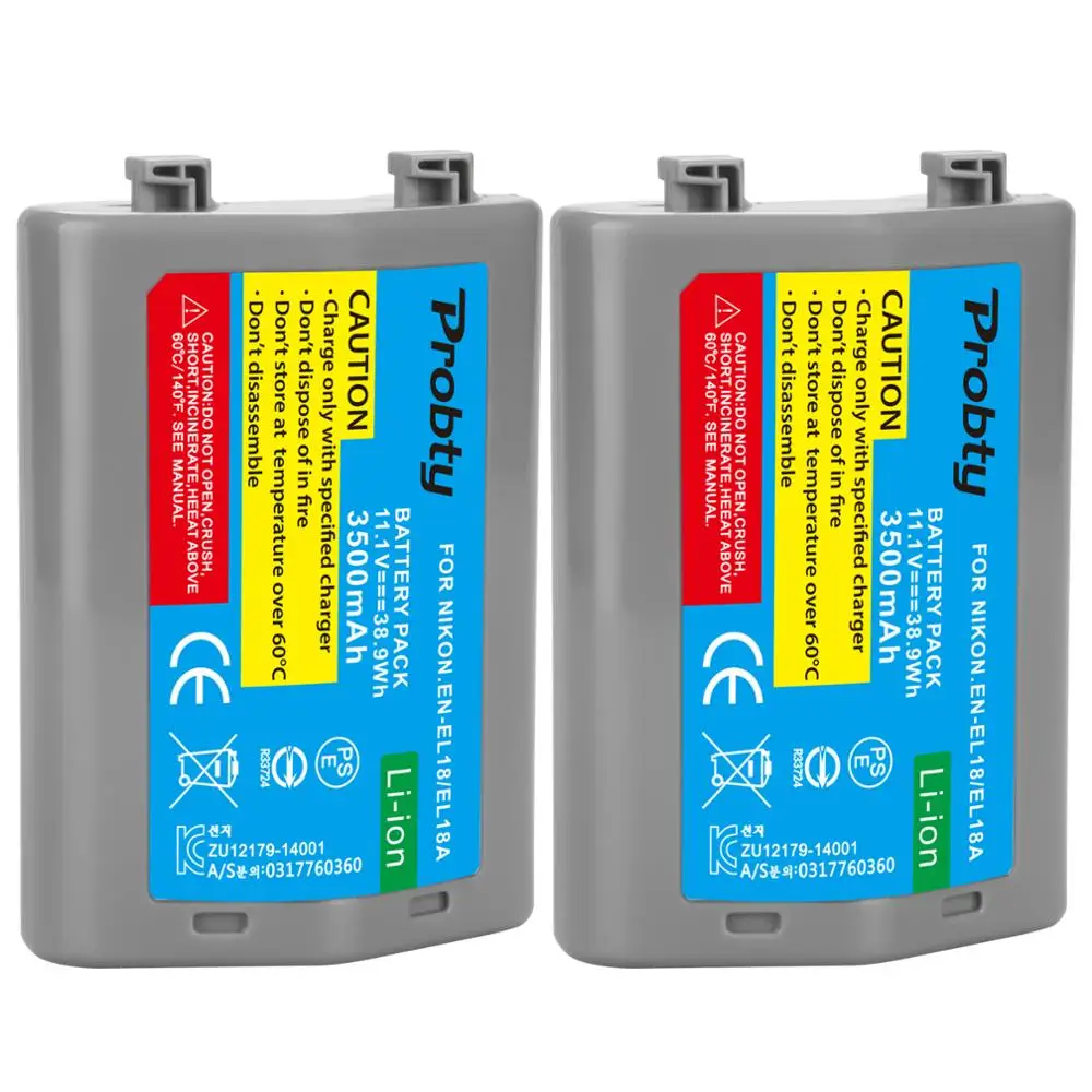 3500mAh EN-EL18, EN-EL18a, EN EL18, ENEL18a батарея+ lcd двойное умное быстрое зарядное устройство для Nikon D4, D4S, D5 цифровой зеркальной камеры